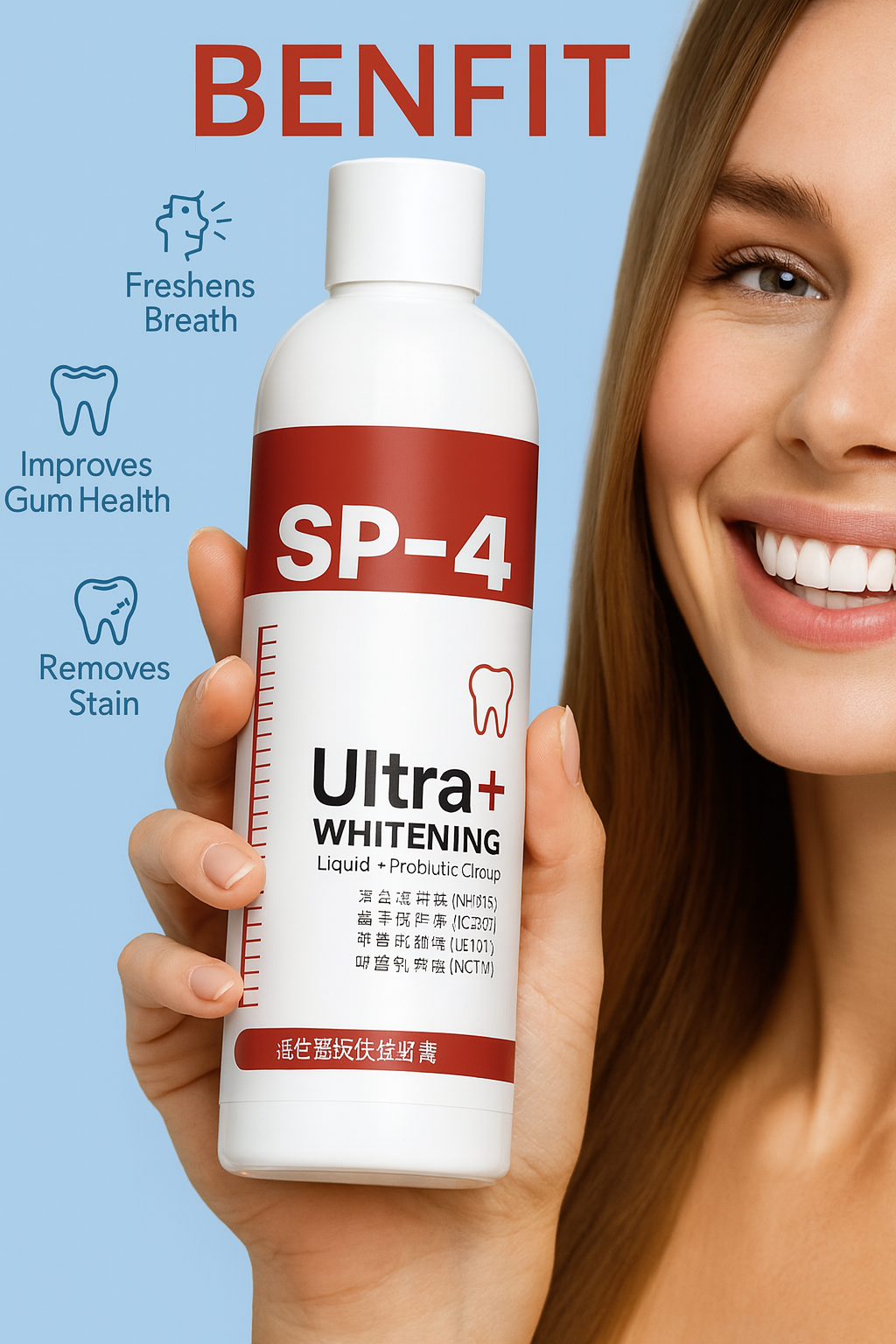 SP-4 Ultra+ Whitening Teeth Liquid form